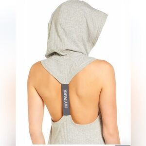Ivy Park Ribbed Hooded Tank Racerback Branded Sz XS